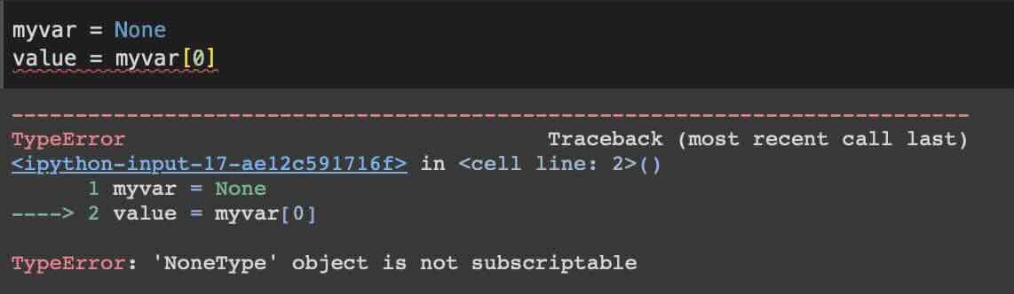 TypeError - NoneType object is not subscriptable